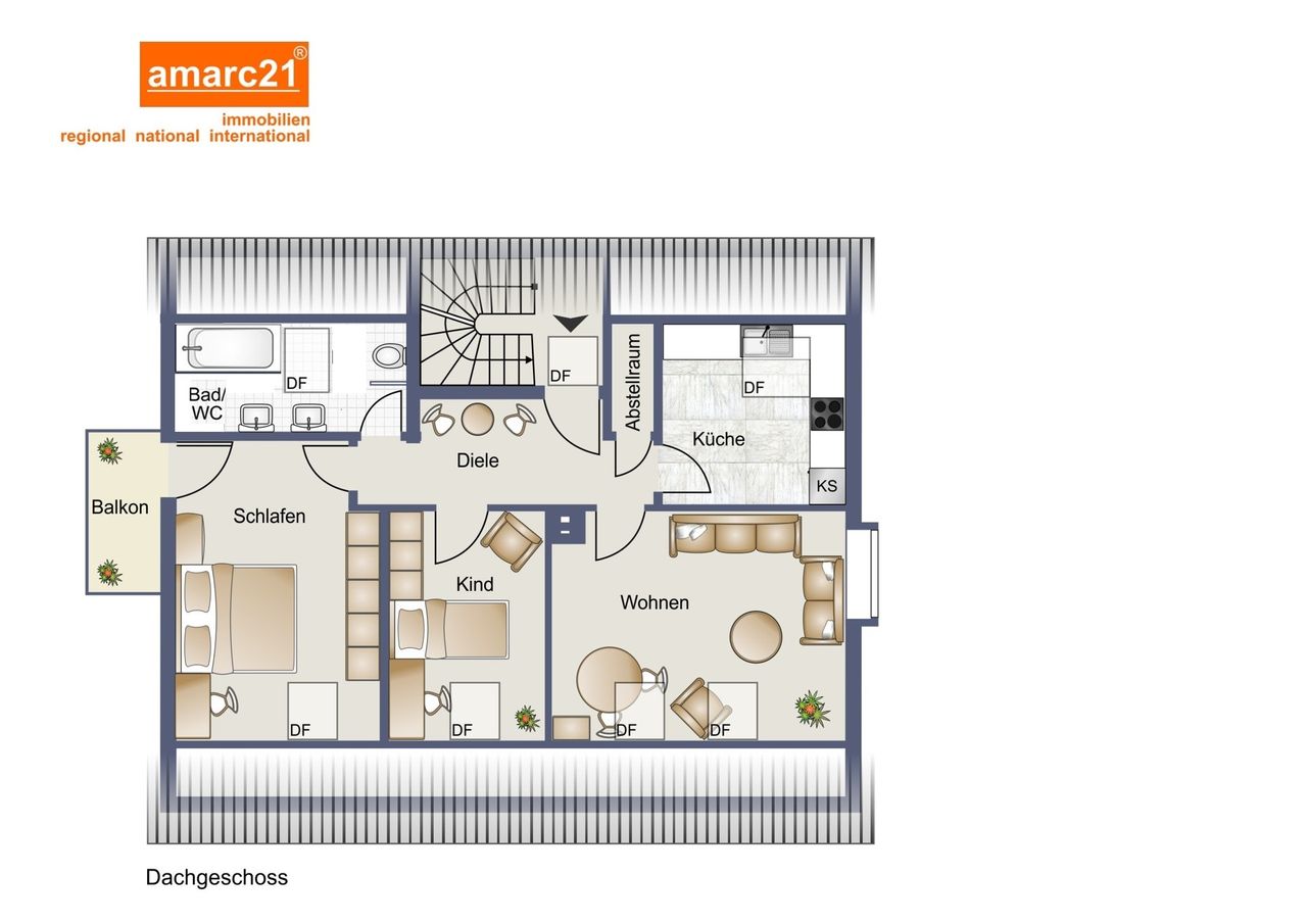 Grundriß Dachgeschoß