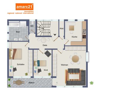 Helle Eigentumswohnung mit Südbalkon