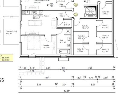 Grundriss UG Whg. 2.1